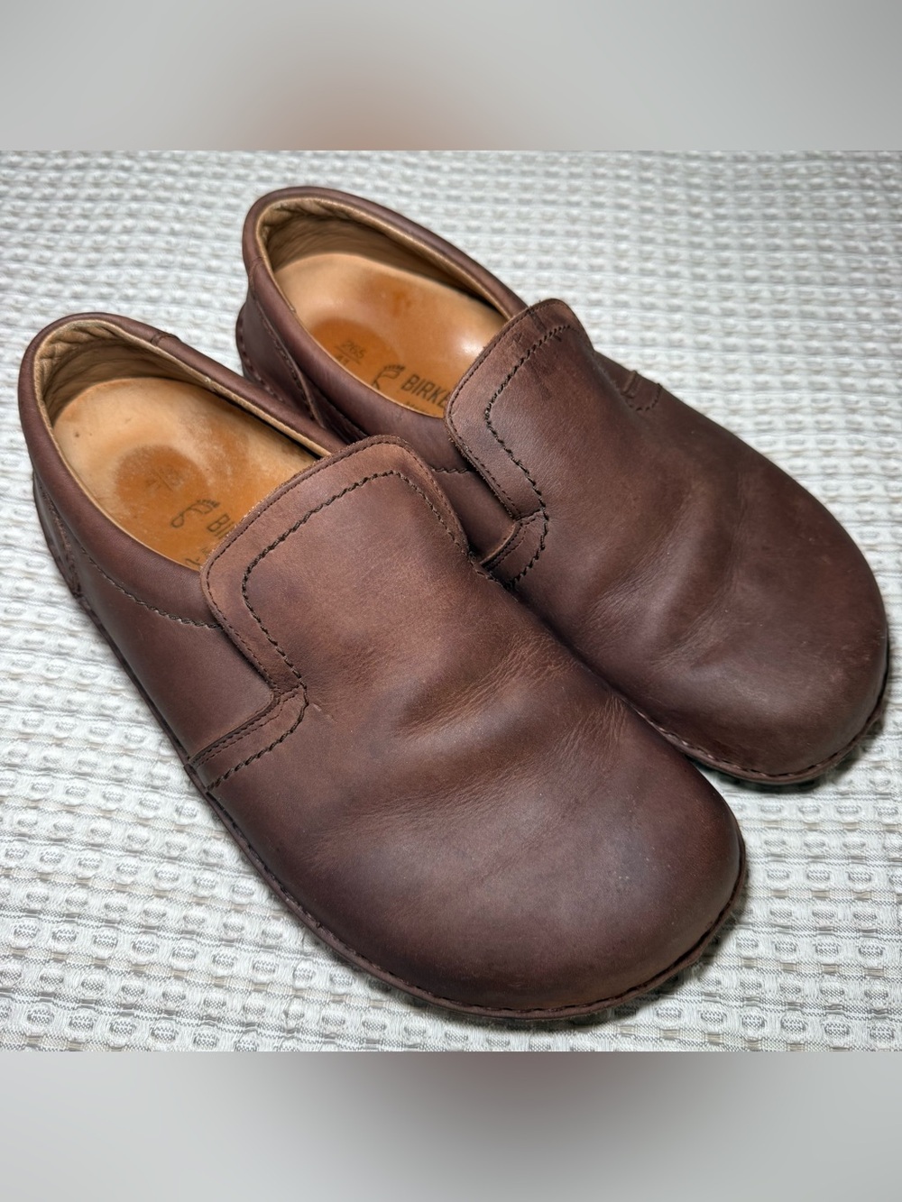 Birkenstock Women’s Slip On Clogs Loafers Brown Leather Shoes Size US 11 EU 41 - Picture 1 of 8